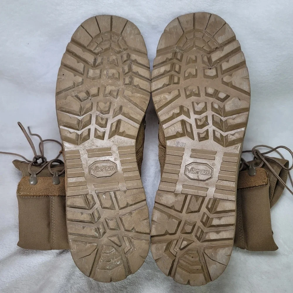 Hot Weather Army Combat Boots Coyote Brown Vibram Sole Mens 10 Military Tactical